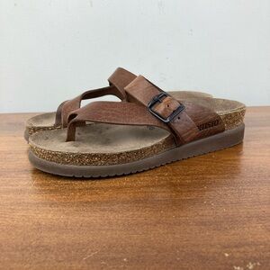 Mephisto Helen Sandals Brown Leather Slides Cork Bed Size 36 Women’s 5-5.5.